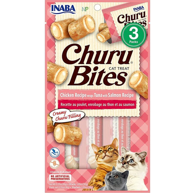 Inaba Ciao Churu Bites De Atun Con Salmon Envueltos En Wraps De Pollo 30Gr Inaba Ciao Churu Bites De Atun Con Salmon Envueltos En Wraps De Pollo 30Gr
