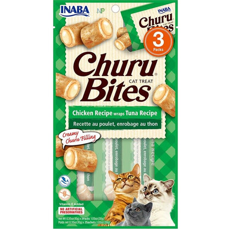 Alimento Húmedo para Gatos Inaba Ciao Churu Bites De Atun Envueltos En Wraps De Pollo 30Gr Alimento Húmedo para Gatos Inaba Ciao Churu Bites De Atun Envueltos En Wraps De Pollo 30Gr