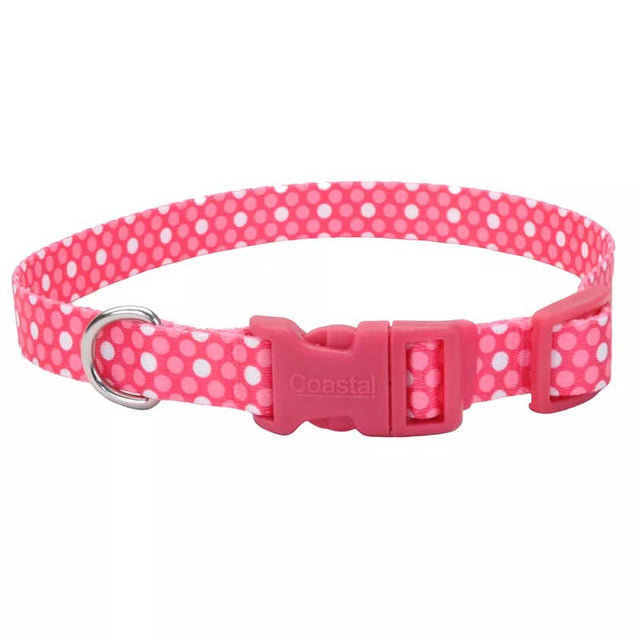 Coastal Style Pink Dots Collar Para Perros Talla M Coastal Style Pink Dots Collar Para Perros Talla M