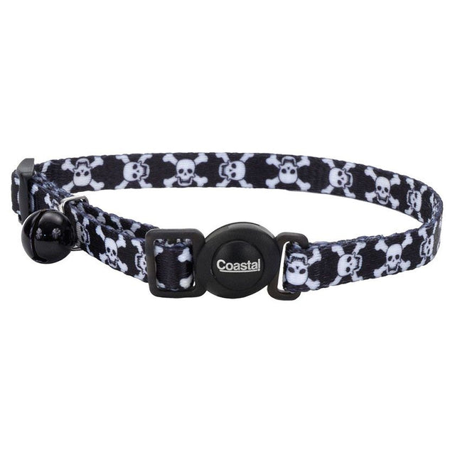 Coastal Fashion Collar Black Skulls Cat  Coastal Fashion Collar Black Skulls Cat