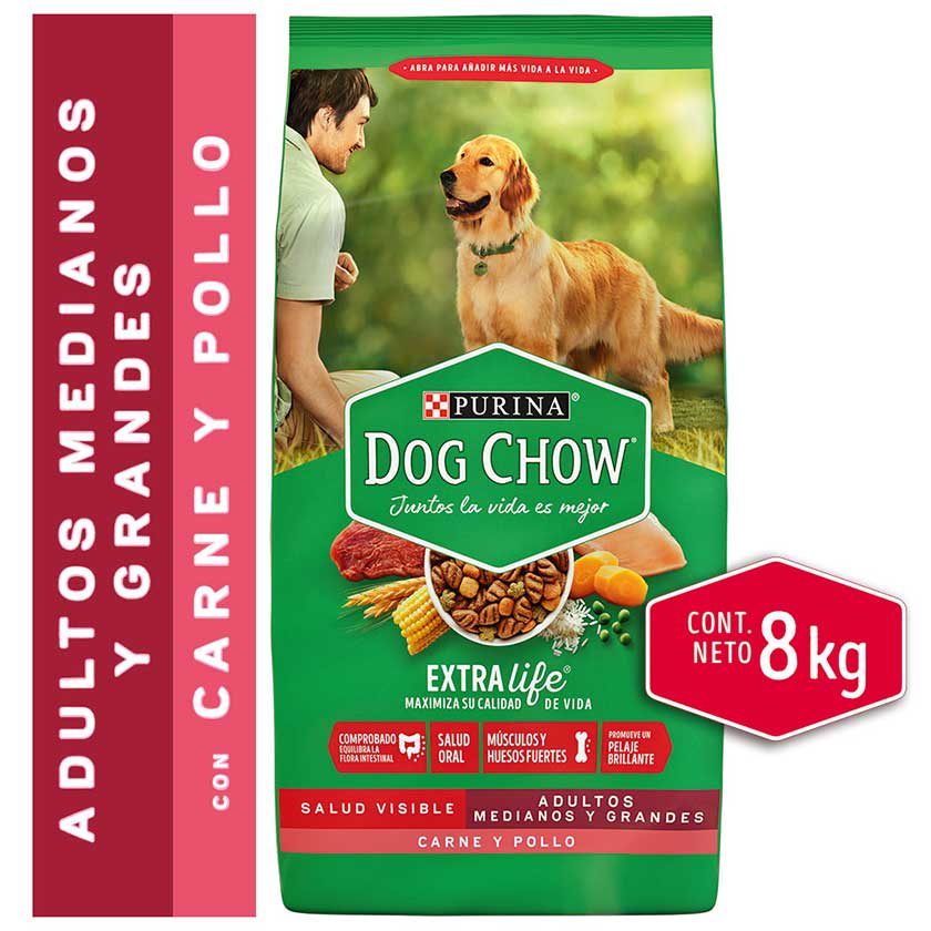 Dog Chow Perros Adultos Medianos Y Grandes Carne Y Pollo 8Kg