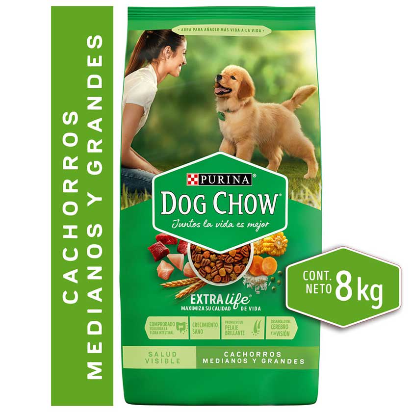 Dog Chow Perros Cachorros Medianos Y Grandes 8Kg