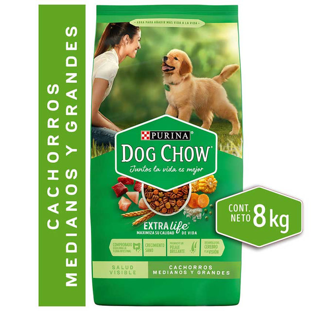 Dog Chow Perros Cachorros Medianos Y Grandes 8Kg  Dog Chow Perros Cachorros Medianos Y Grandes 8Kg