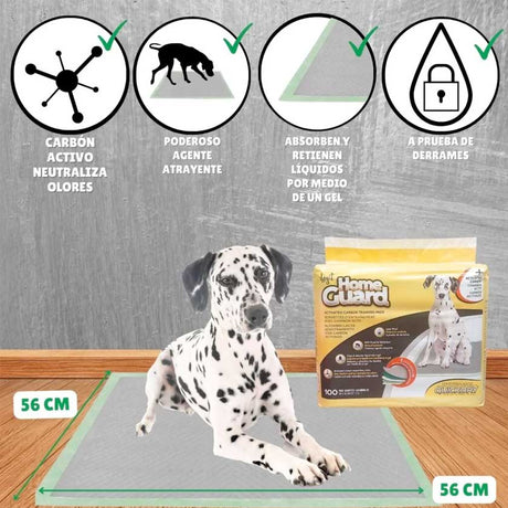 Pañales y Carpetas para Perros Dogit Home Guard Alfombra Educadora Con Carbon Activado 100 Unidades Pañales y Carpetas para Perros Dogit Home Guard Alfombra Educadora Con Carbon Activado 100 Unidades