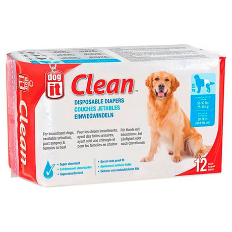 Pañales y Carpetas para Perros Dog It Panales Desechables Para Perros 25 A 40Kg Pañales y Carpetas para Perros Dog It Panales Desechables Para Perros 25 A 40Kg
