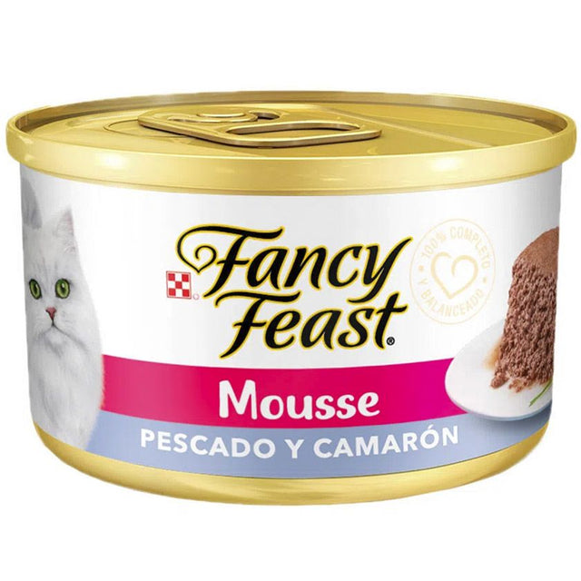 Purina Fancy Feast Lata Mousse Pescado Y Camaron 85 Gr  Purina Fancy Feast Lata Mousse Pescado Y Camaron 85 Gr