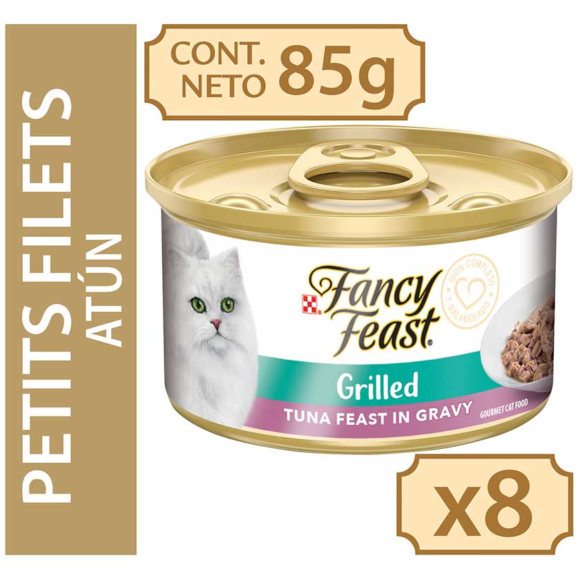 Fancy Feast Petit Filetes De Atun 85Gr X 8 Unidades Grilled Tuna Feast In Gravy