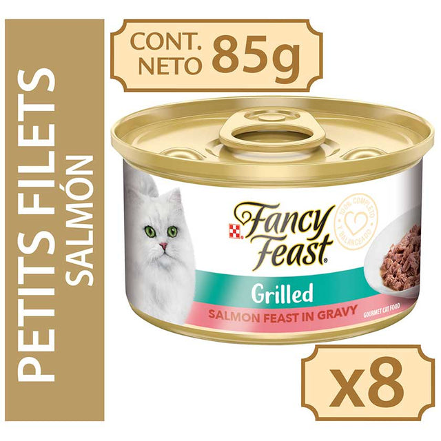 Fancy Feast Petit Filetes De Salmon 85Gr X 8 Unidades Grilled Salmon Feast In Gravy  Fancy Feast Petit Filetes De Salmon 85Gr X 8 Unidades Grilled Salmon Feast In Gravy