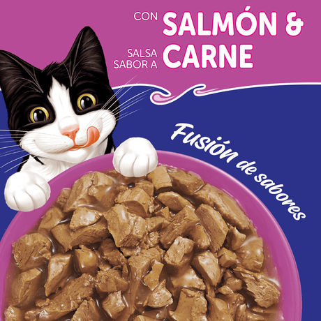 Felix Purina Felix Fantastic Mix Salmon Y Carne 85Gr Felix Purina Felix Fantastic Mix Salmon Y Carne 85Gr