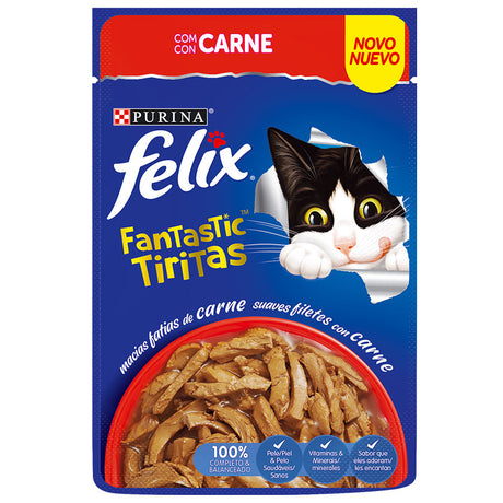 Felix Purina Felix Fantastic Tiritas Con Carne 85Gr Felix Purina Felix Fantastic Tiritas Con Carne 85Gr