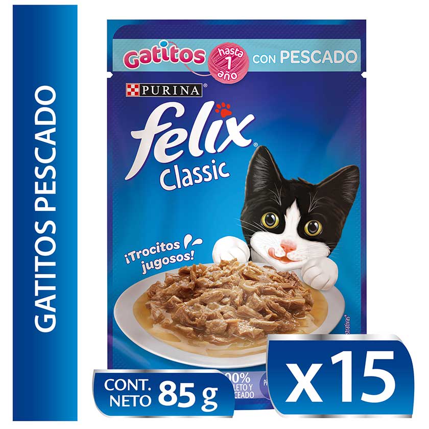 Felix Gatitos Pescado En Salsa 85Gr Pack 15 Unidades