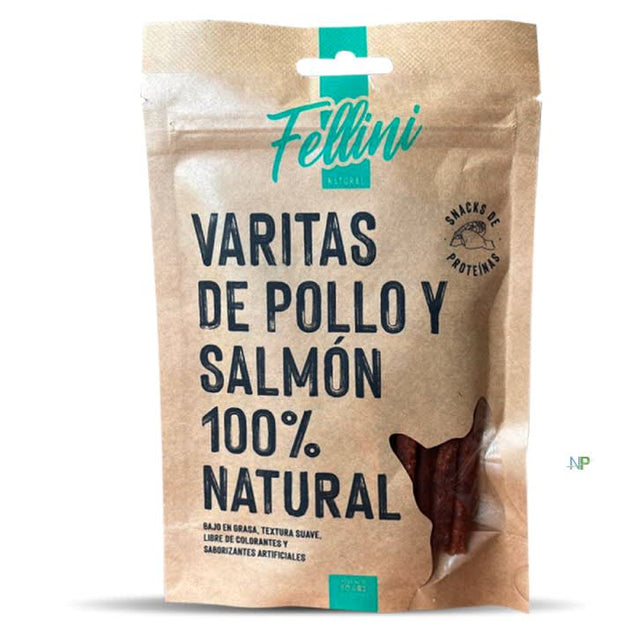 Snack Varitas Fellini Natural Pollo Y Salmon 50 Gr Snack Varitas Fellini Natural Pollo Y Salmon 50 Gr