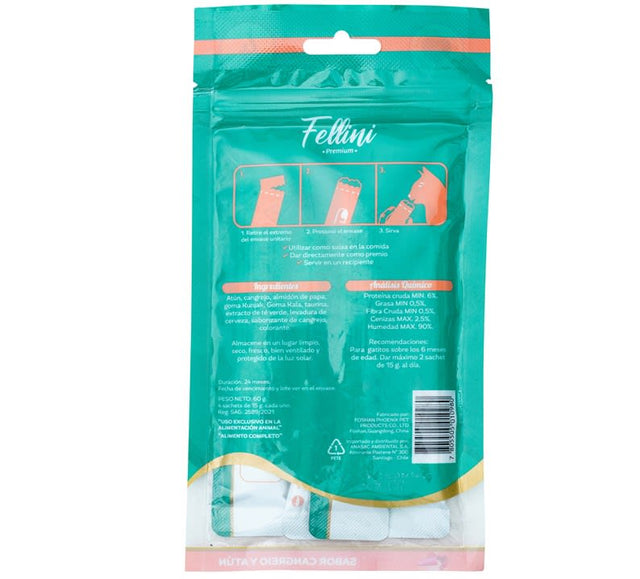 Snack Gato Fellini Creamy Cangrejo Y Atun 60 Gr Snack Gato Fellini Creamy Cangrejo Y Atun 60 Gr