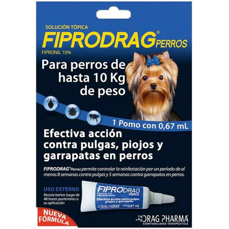Snacks y Premios para Perros Fiprodrag Pipetas Hasta 10Kg Snacks y Premios para Perros Fiprodrag Pipetas Hasta 10Kg