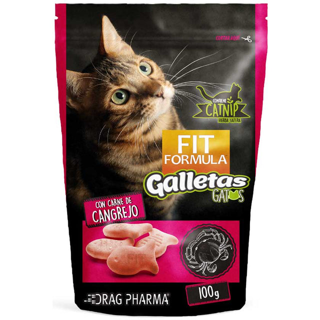 Fit Formula Galletas Con Catnip Para Gatos Sabor Cangrejo 100Gr  Fit Formula Galletas Con Catnip Para Gatos Sabor Cangrejo 100Gr