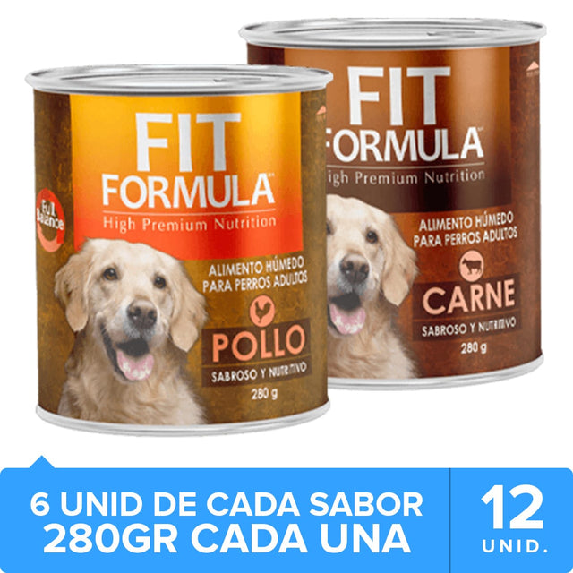 Fit Formula Latas Surtido Para Perros Adultos Pack 12 Unidades Fit Formula Latas Surtido Para Perros Adultos Pack 12 Unidades