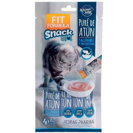 Snacks y Premios Naturales para Gatos Fit Formula Snack Para Gatos Pure De Atun 60Gr Snacks y Premios Naturales para Gatos Fit Formula Snack Para Gatos Pure De Atun 60Gr