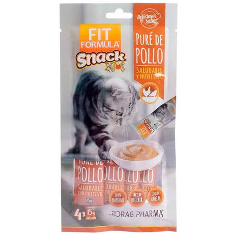 Snacks y Premios Naturales para Gatos Fit Formula Snack Para Gatos Pure De Pollo 60Gr Pack 6 Sobres Snacks y Premios Naturales para Gatos Fit Formula Snack Para Gatos Pure De Pollo 60Gr Pack 6 Sobres