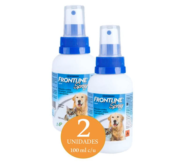 Frontline Spray Antipulgas Perros Y Gatos 100Ml X 2 Unidades  Frontline Spray Antipulgas Perros Y Gatos 100Ml X 2 Unidades