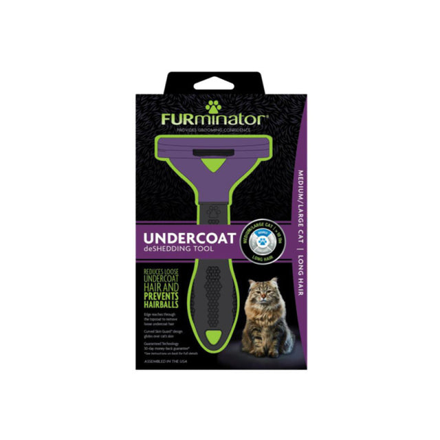 FURminator Gato Pelo Largo Deshedding Tool | Cepillo Eliminador de Pelo Muerto 99% | Tamaño M/L FURminator Gato Pelo Largo Deshedding Tool | Cepillo Eliminador de Pelo Muerto 99% | Tamaño M/L