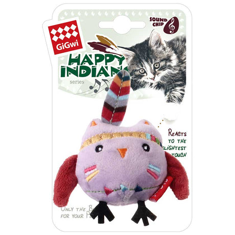 Juguetes con Catnip para Gatos Gigwi Happy Indians Buho Juguetes con Catnip para Gatos Gigwi Happy Indians Buho