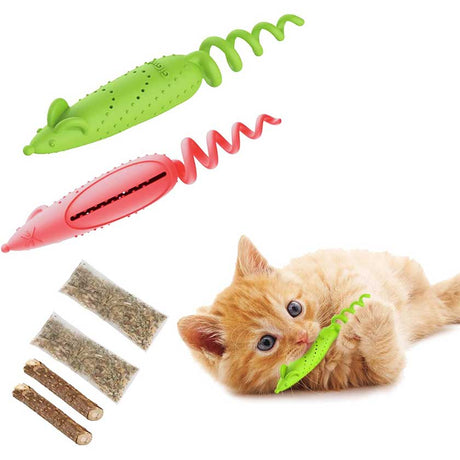 Juguetes con Catnip para Gatos Gigwi Raton Con Catnip Para Cuidado Dental Verde Juguetes con Catnip para Gatos Gigwi Raton Con Catnip Para Cuidado Dental Verde