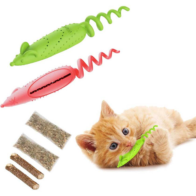 Gigwi Raton Con Catnip Para Cuidado Dental Rojo Gigwi Raton Con Catnip Para Cuidado Dental Rojo