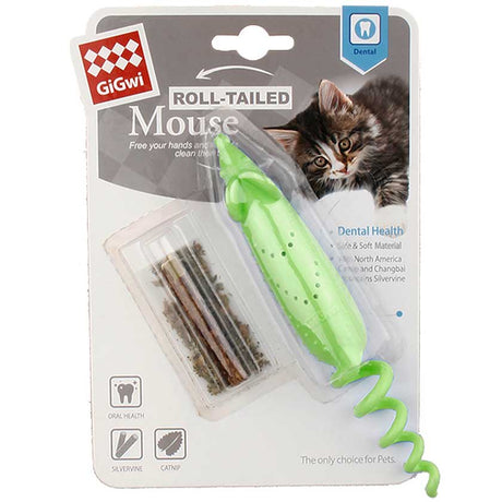 Juguetes con Catnip para Gatos Gigwi Raton Con Catnip Para Cuidado Dental Verde Juguetes con Catnip para Gatos Gigwi Raton Con Catnip Para Cuidado Dental Verde