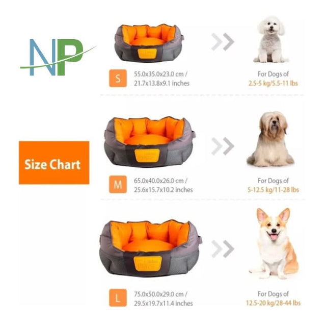 Gigwi Place Cama Redonda Gris Naranjo Medium 65X40X20 Cm Gigwi Place Cama Redonda Gris Naranjo Medium 65X40X20 Cm