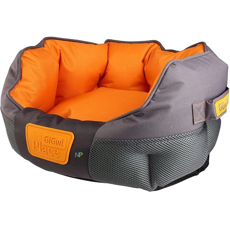 Descanso y Confort para Perros Gigwi Place Cama Redonda Gris Naranjo Medium 65X40X20 Cm Descanso y Confort para Perros Gigwi Place Cama Redonda Gris Naranjo Medium 65X40X20 Cm
