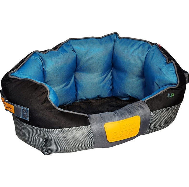 Gigwi Place Cama Cuadrada Gris Con Azul Large Gigwi Place Cama Cuadrada Gris Con Azul Large