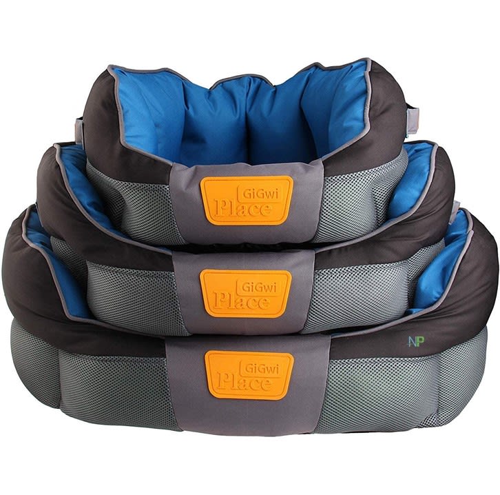 Gigwi Place Cama Redonda Gris Azul Medium 65X40X20 Cm