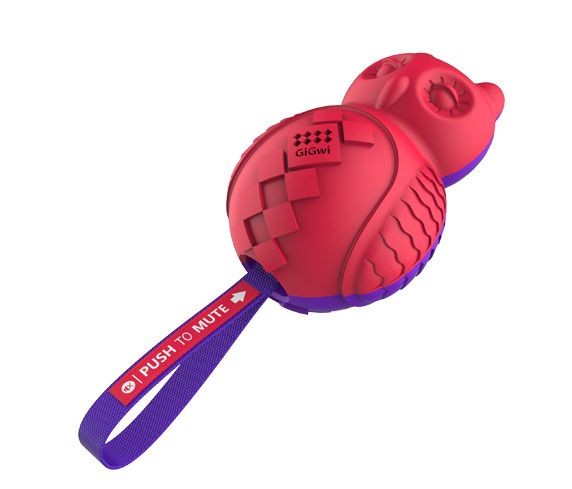 Gigwi Push To Mute Buho Rojo Morado Gigwi Push To Mute Buho Rojo Morado