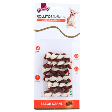 Alimento para Perros Goofy Rollitos Rellenos Raza Mediana Grande 60Gr Alimento para Perros Goofy Rollitos Rellenos Raza Mediana Grande 60Gr