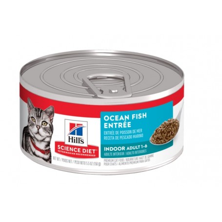 Hill’s Science Diet Gato Adulto Indoor Ocean Fish Lata 156 g | Alimento Húmedo para Gatos Indoor Hill’s Science Diet Gato Adulto Indoor Ocean Fish Lata 156 g | Alimento Húmedo para Gatos Indoor
