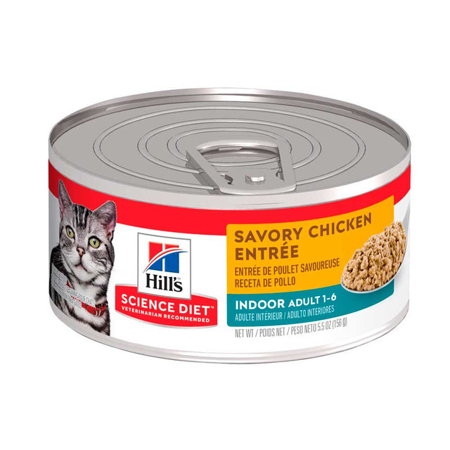 Hill’s Science Diet Gato Adulto Indoor Pollo Lata 156 g | Alimento Húmedo para Gatos Indoor Hill’s Science Diet Gato Adulto Indoor Pollo Lata 156 g | Alimento Húmedo para Gatos Indoor
