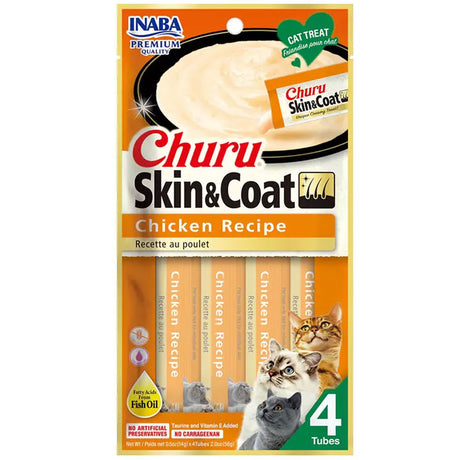 Alimento Húmedo para Gatos Inaba Churu Cat Skin Coat Pollo 56Gr Alimento Húmedo para Gatos Inaba Churu Cat Skin Coat Pollo 56Gr