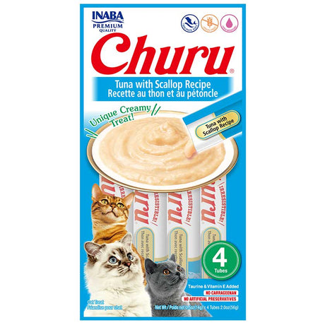 Alimento Húmedo para Gatos Inaba Ciao Churu Atun Y Ostiones 56Gr Alimento Húmedo para Gatos Inaba Ciao Churu Atun Y Ostiones 56Gr