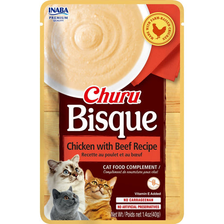 Alimento Húmedo para Gatos Inaba Ciao Churu Cat Bisque Chicken Beef 40Gr Alimento Húmedo para Gatos Inaba Ciao Churu Cat Bisque Chicken Beef 40Gr