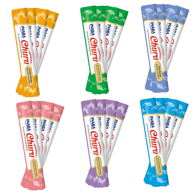 Inaba Ciao Churu Mix Degustacion Con 6 Unidades 24 Tubitos  Inaba Ciao Churu Mix Degustacion Con 6 Unidades 24 Tubitos