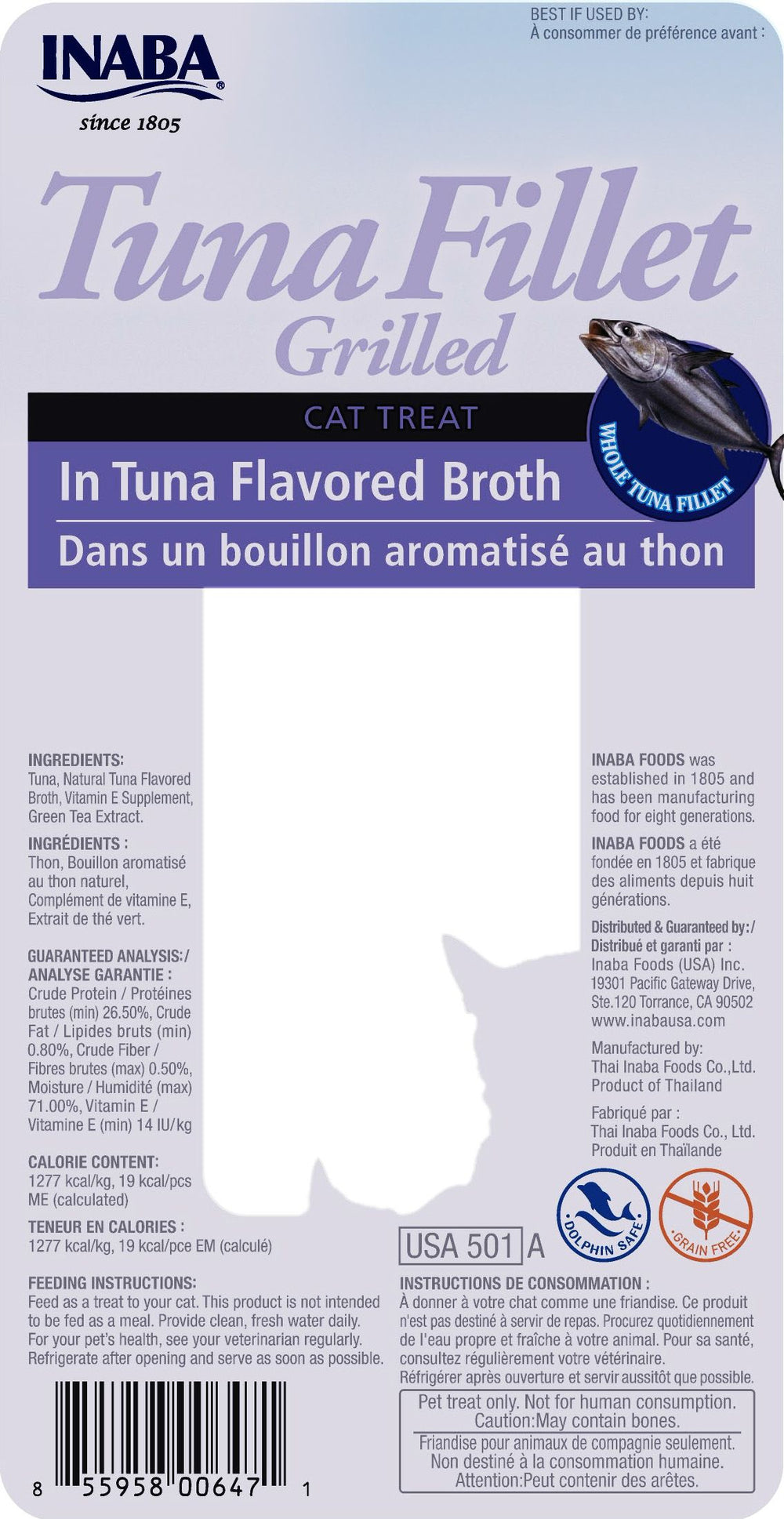 Inaba Ciao Filete Grillado Atun 15Gr