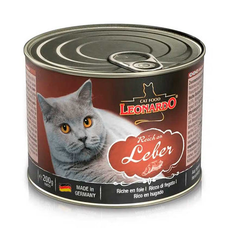 Alimento Húmedo para Gatos Lata Leonardo Quality Selection Leber Higado 200Gr Alimento Húmedo para Gatos Lata Leonardo Quality Selection Leber Higado 200Gr