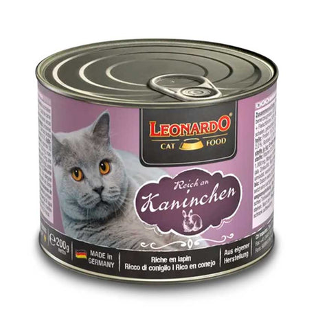 Alimento Húmedo para Gatos Lata Leonardo Quality Selection Kaninchen Conejo 200Gr Alimento Húmedo para Gatos Lata Leonardo Quality Selection Kaninchen Conejo 200Gr