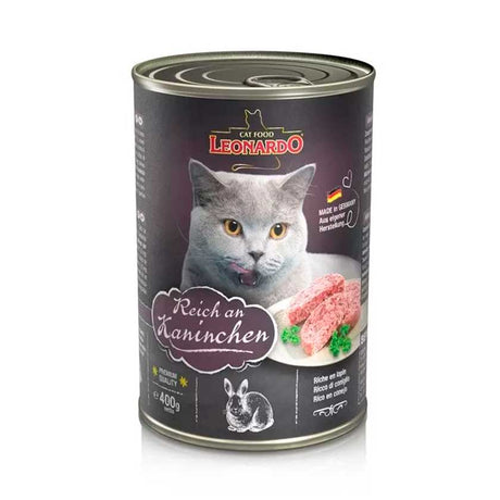 Alimento Húmedo para Gatos Lata Leonardo Quality Selection Kaninchen Conejo 400Gr Alimento Húmedo para Gatos Lata Leonardo Quality Selection Kaninchen Conejo 400Gr