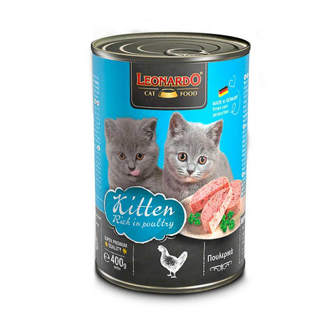 Alimento Húmedo para Gatos Lata Leonardo Quality Selection Kitten 400Gr Alimento Húmedo para Gatos Lata Leonardo Quality Selection Kitten 400Gr