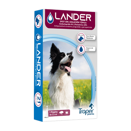 Salud y Bienestar para Perros Antiparasitario Pipeta 10 25 Kg Lander 2 5 Ml Salud y Bienestar para Perros Antiparasitario Pipeta 10 25 Kg Lander 2 5 Ml
