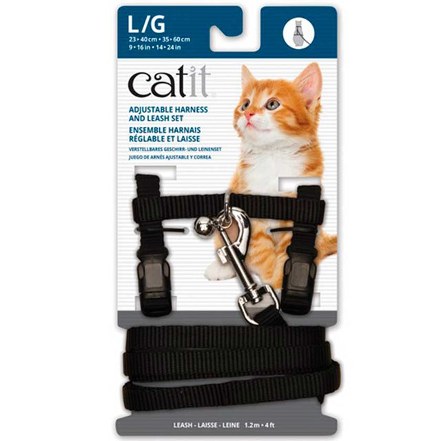 Cat It Arnes Large Con Trailla Para Gatos Color Negro  Cat It Arnes Large Con Trailla Para Gatos Color Negro