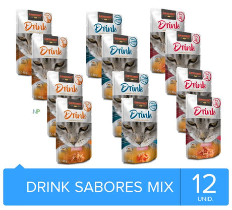 Alimento Húmedo para Gatos Leonardo Drink Pouch Mix 12Un 4 Cada Sabor Alimento Húmedo para Gatos Leonardo Drink Pouch Mix 12Un 4 Cada Sabor