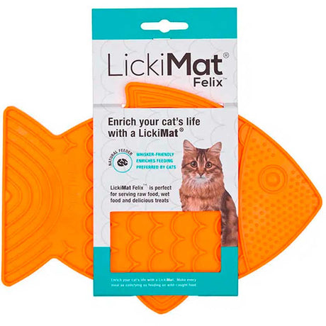 Comederos y Bebederos para Gatos Felix Lickimat Para Gatos Naranjo Comederos y Bebederos para Gatos Felix Lickimat Para Gatos Naranjo