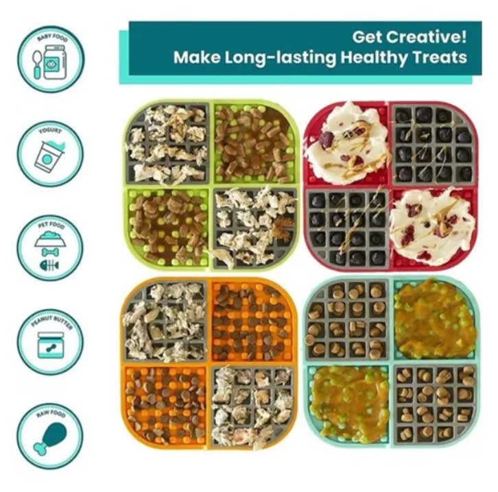 Plato Lickimat Slomo Alimentacion Lenta Rojo